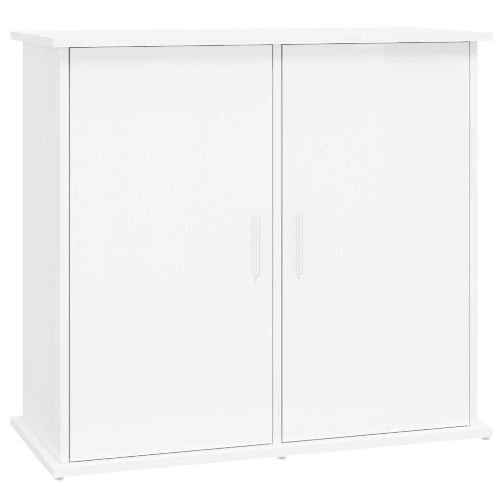 Supporto Acquario 81x36x73cm in Legno Multistrato Bianco Lucido