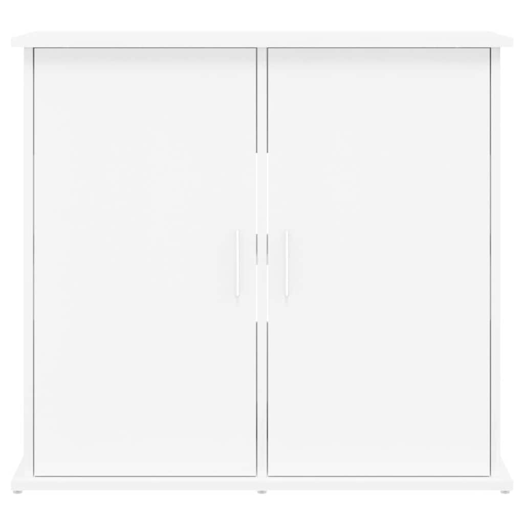 Supporto Acquario 81x36x73cm in Legno Multistrato Bianco Lucido