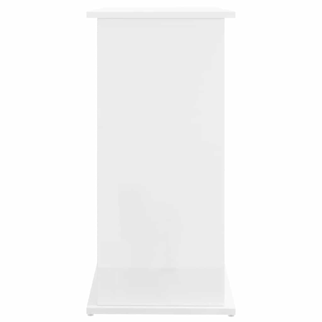 Supporto Acquario 81x36x73cm in Legno Multistrato Bianco Lucido