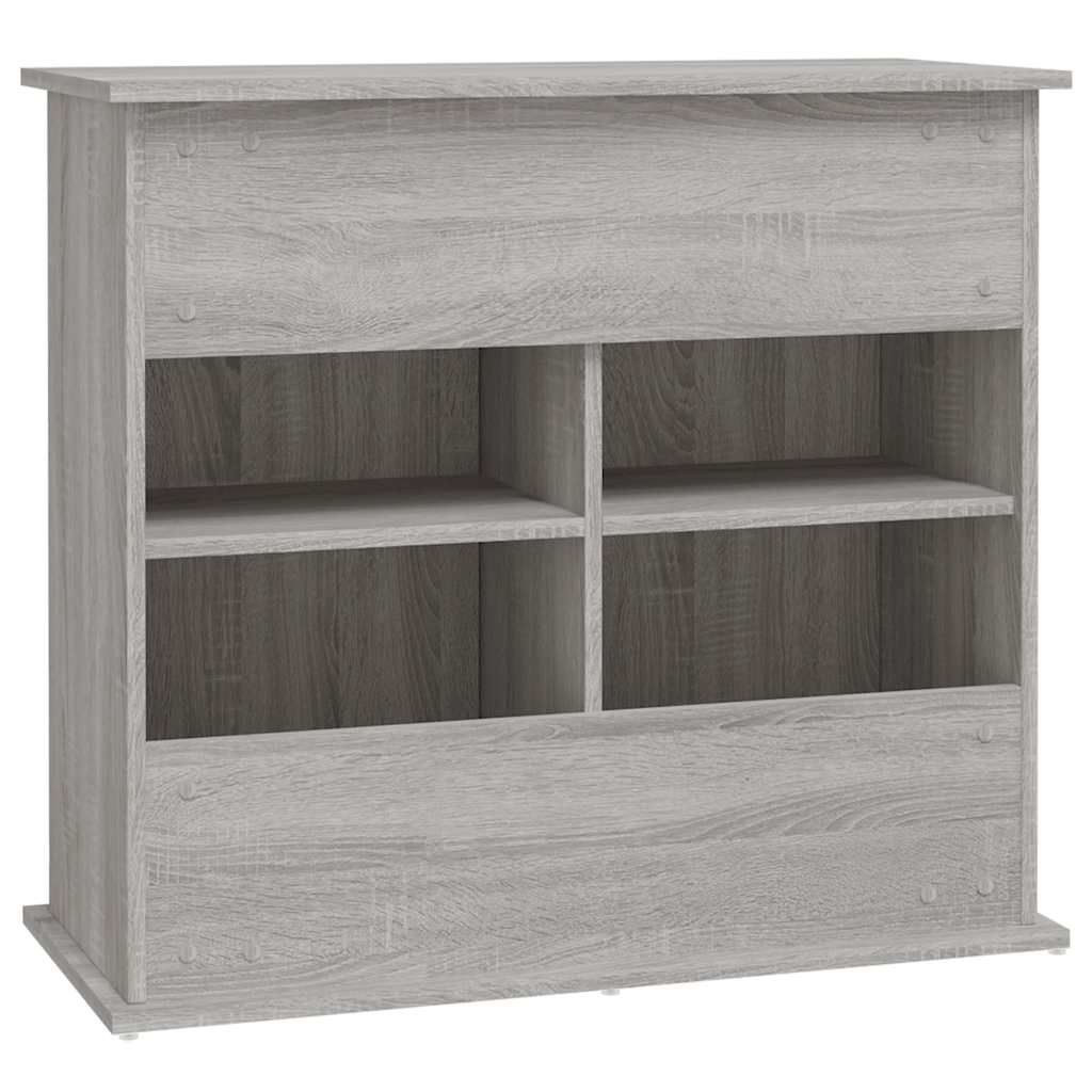 Supporto Acquario 81x36x73cm in Legno Multistrato Grigio Sonoma