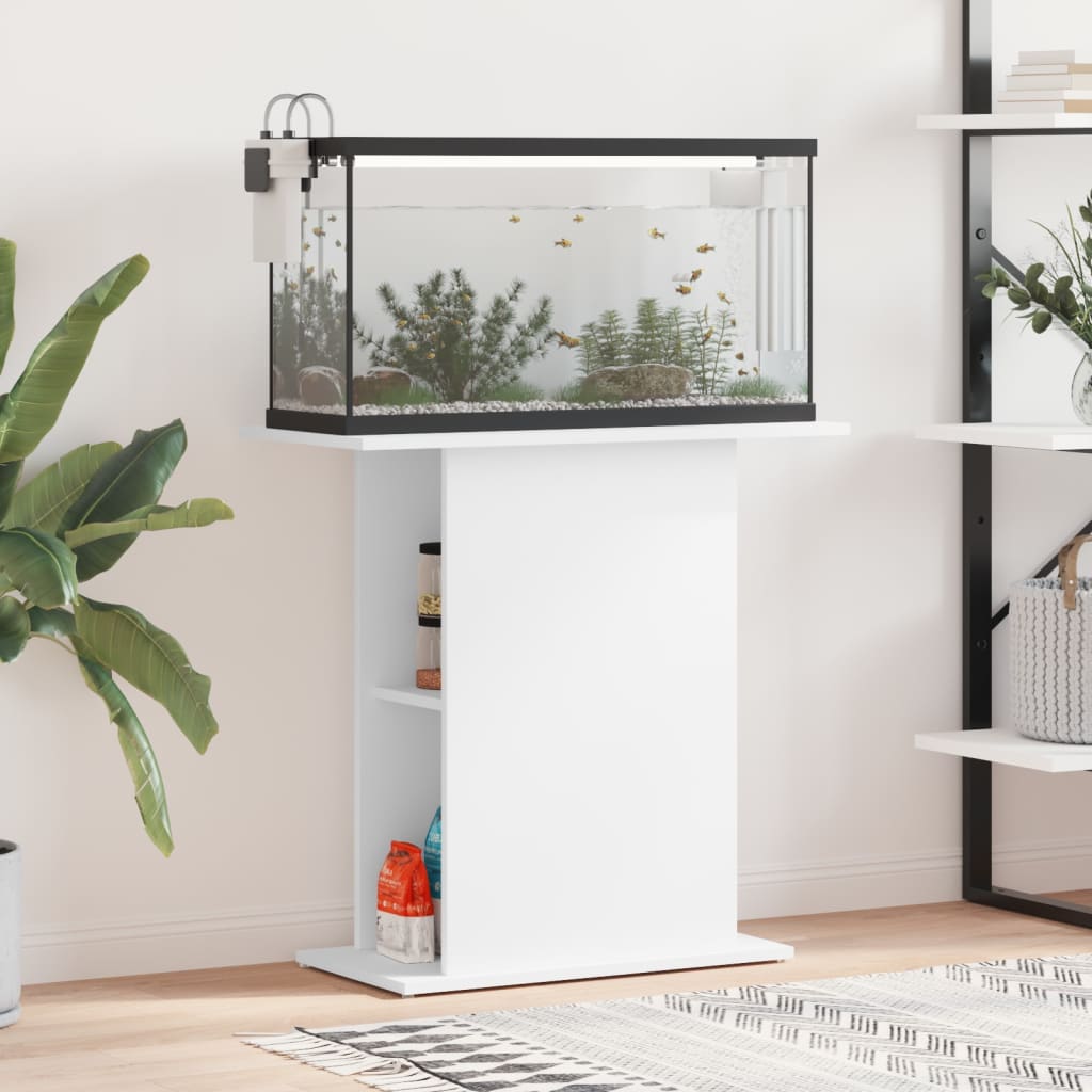 Supporto per acquario bianco 75x36x72,5 cm in legno ingegnerizzato
