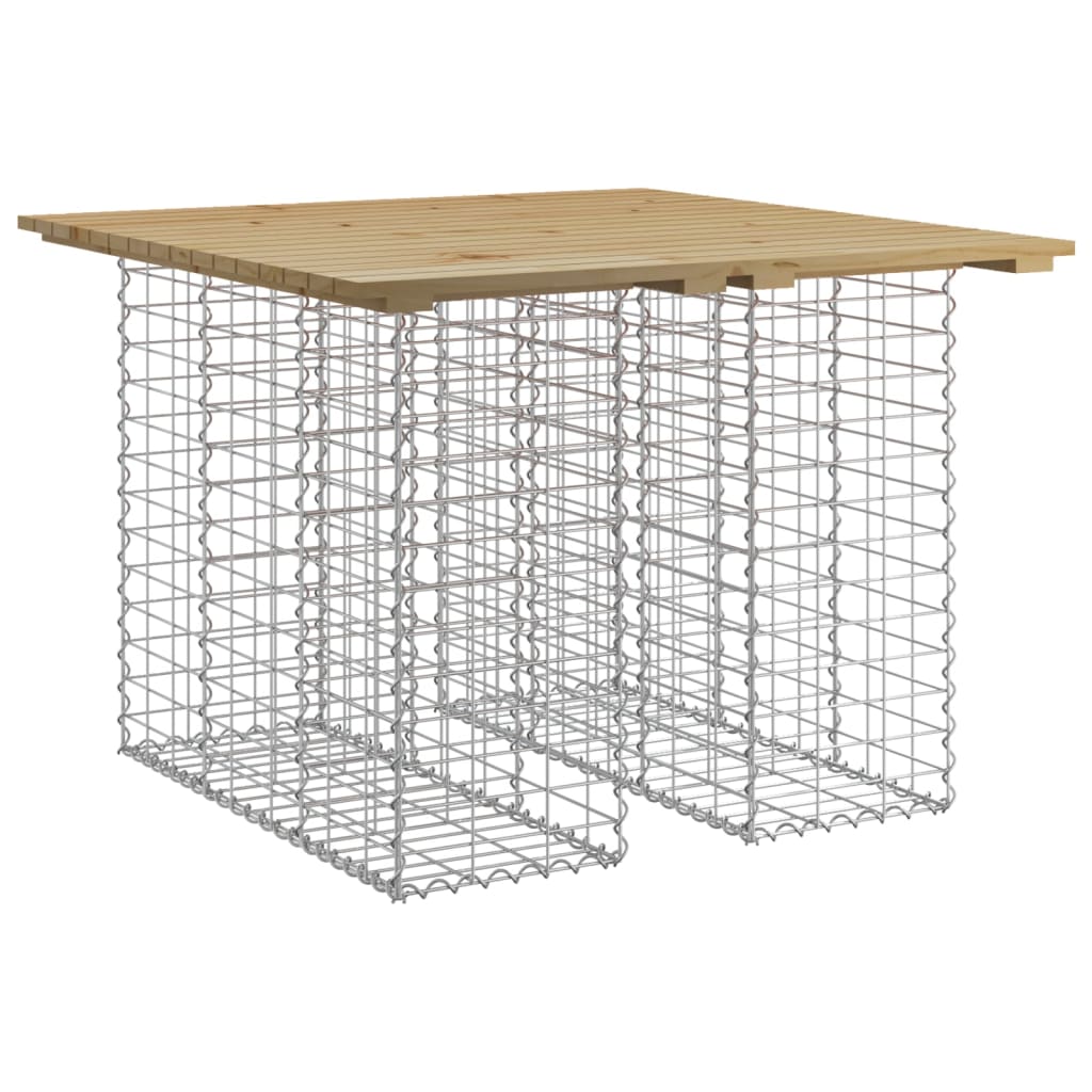 Tavolo da giardino gabbione design 100x102x72 cm