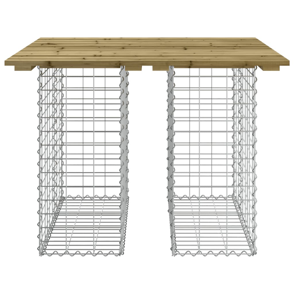 Tavolo da giardino gabbione design 100x102x72 cm