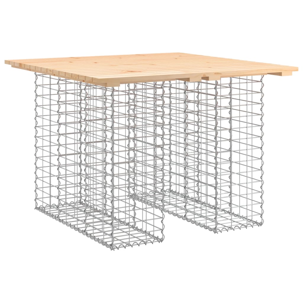 Tavolo da giardino in gabbione design 100x102x72 cm