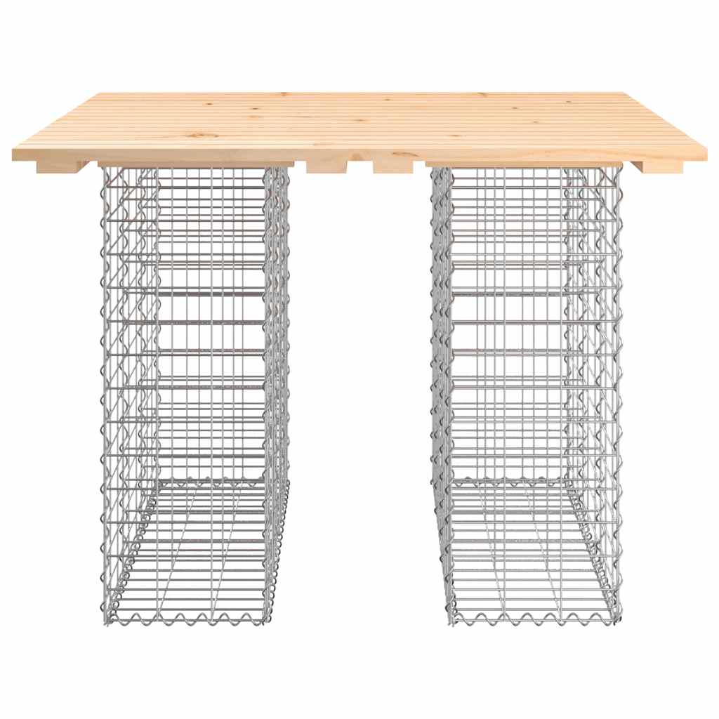 Tavolo da giardino in gabbione design 100x102x72 cm