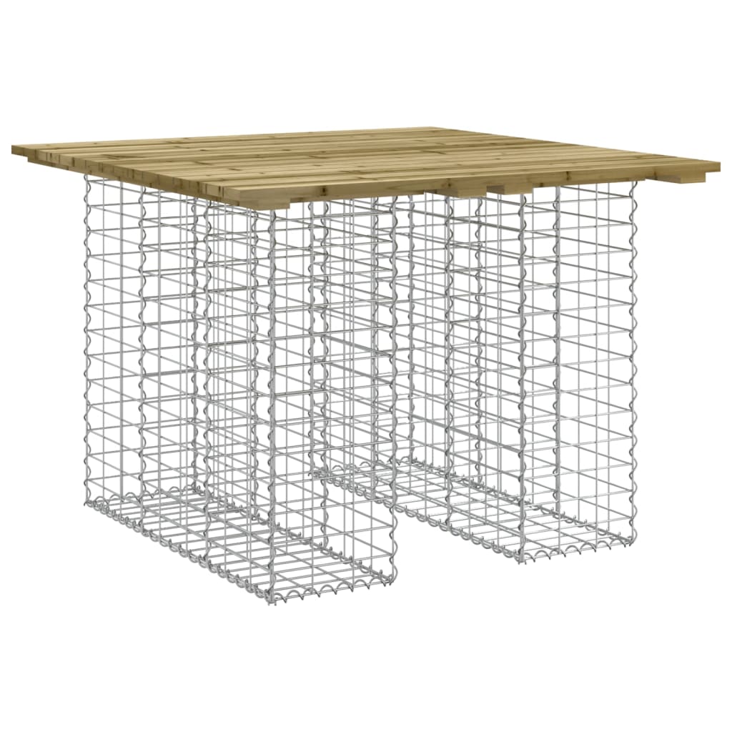 Tavolo da giardino gabbione design 100x102x72 cm