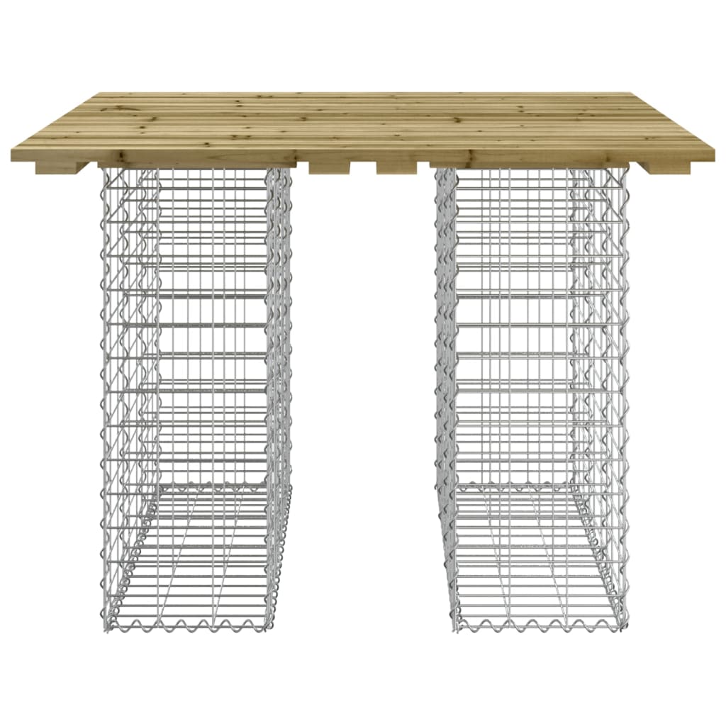 Tavolo da giardino gabbione design 100x102x72 cm