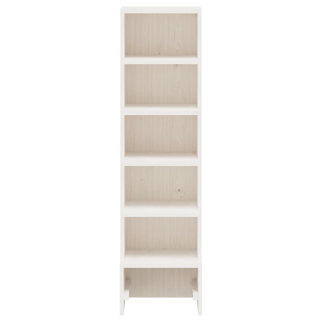 Scarpiera Bianca 28x30x104 cm Legno Massello di Pino