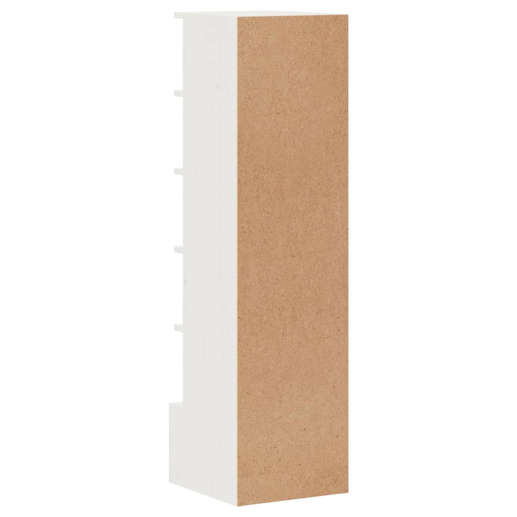Scarpiera Bianca 28x30x104 cm Legno Massello di Pino