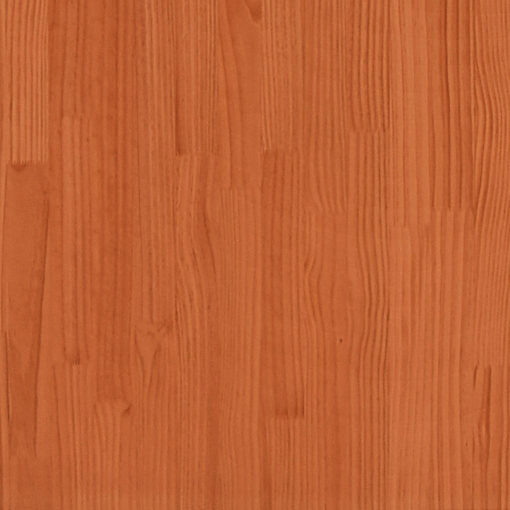 Scarpiera Marrone Cera 52x30x104 cm Legno Massello di Pino