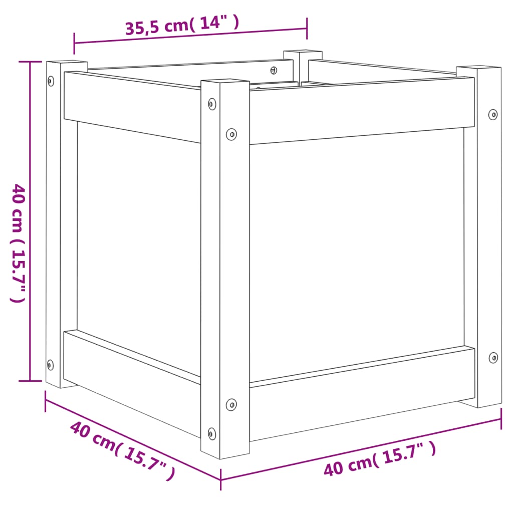 Fioriere da Giardino 2 pz in Legno Massello di Douglas