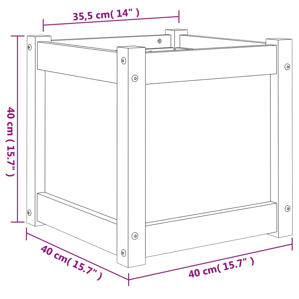 Fioriere da Giardino 2 pz in Legno di Pino Impregnato