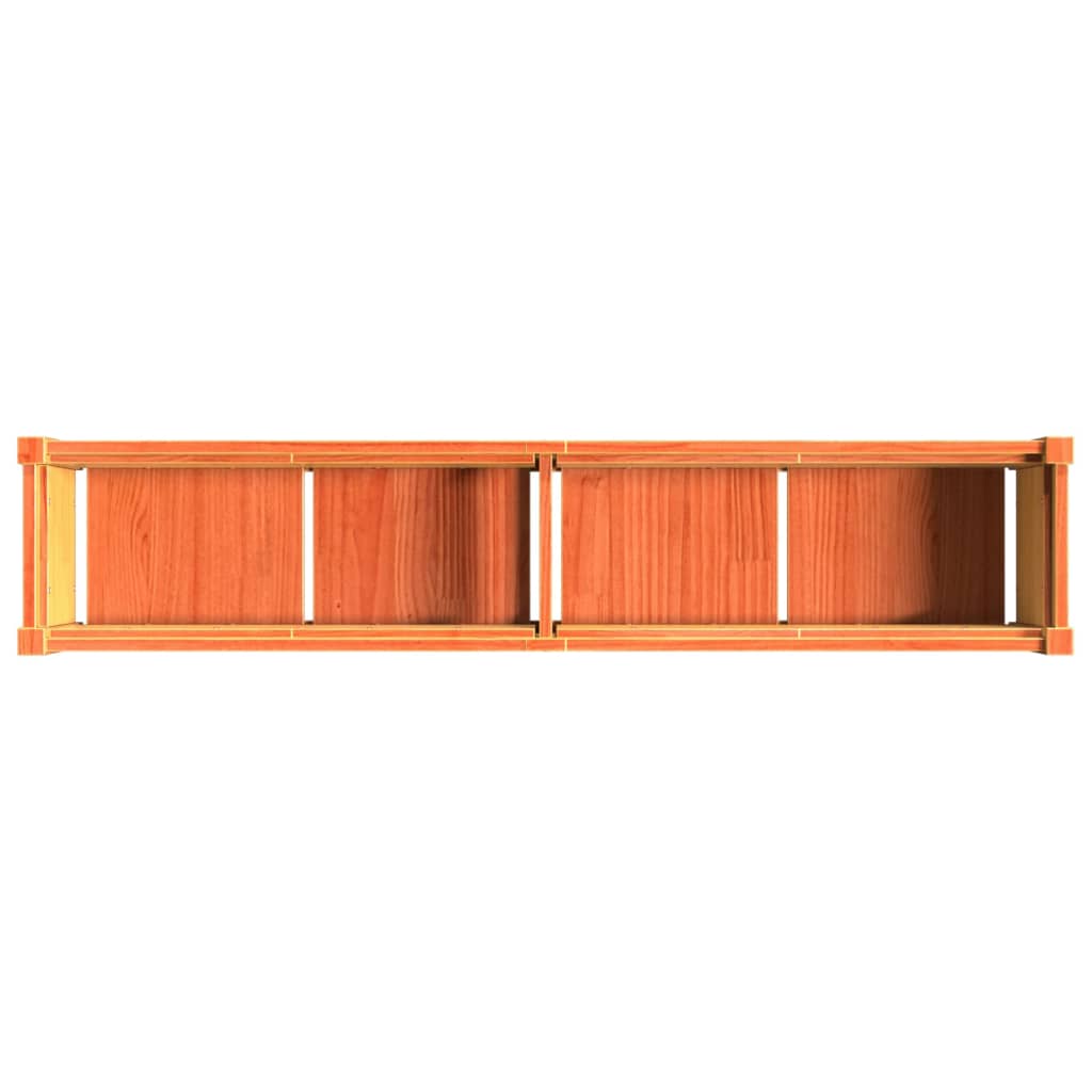 Fioriera Giardino Marrone Cera 150x31x31 cm Legno Massello Pino