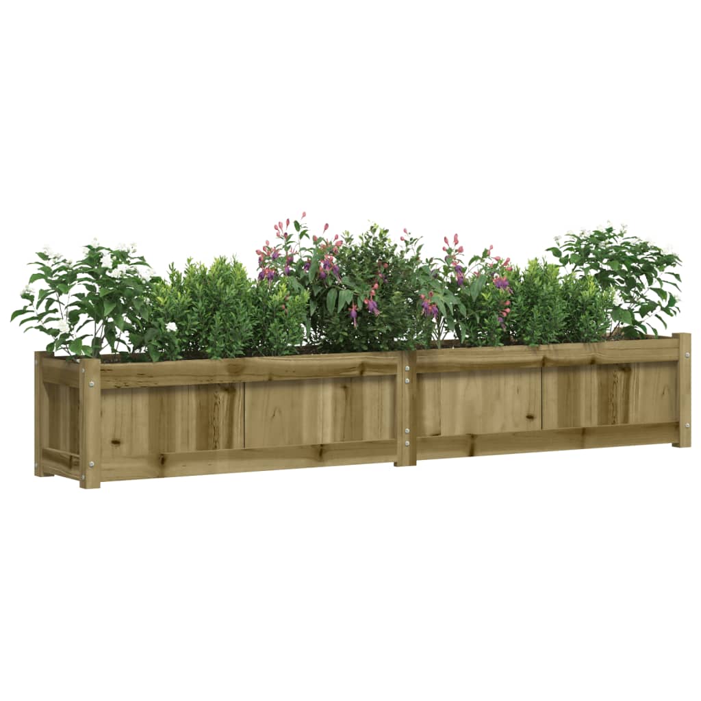 Fioriera da Giardino in Legno di Pino 180 x 31 x 31 cm