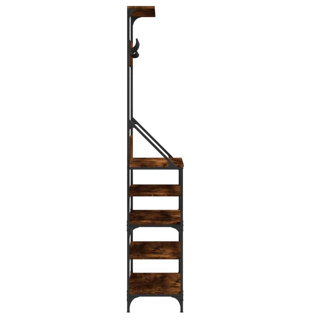 Appendiabiti con Porta Scarpe Rovere Fumo 90x34x184 cm