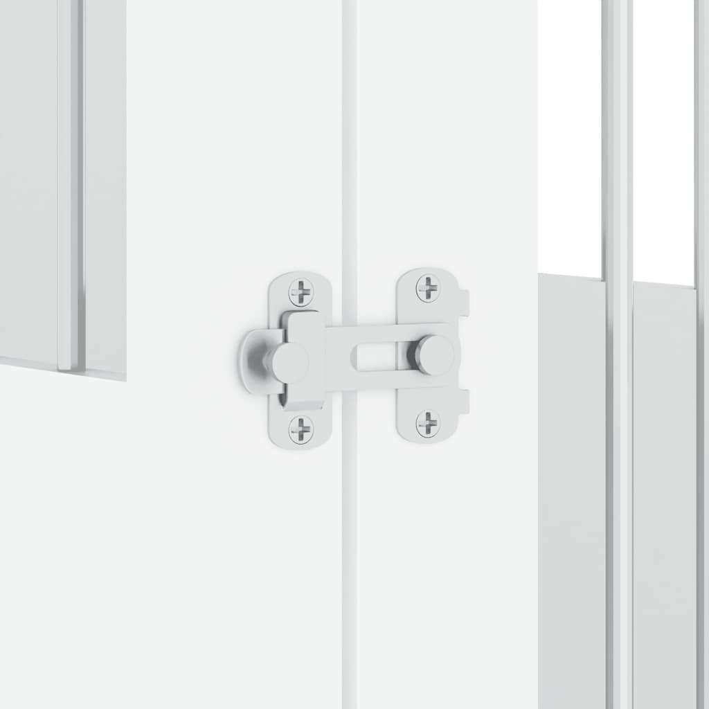 Gabbia Cani da Arredamento Bianca 55x80x68cm Legno Multistrato