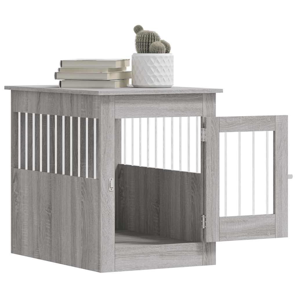 Gabbia Cani da Arredamento Grigio Sonoma 55x80x68cm Multistrato