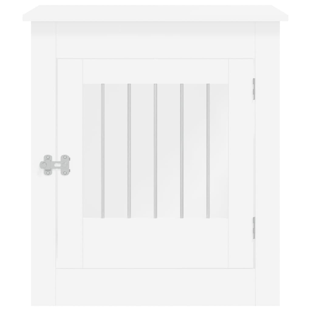 Gabbia Cani Arredamento Bianca 64,5x80x71cm Legno Multistrato