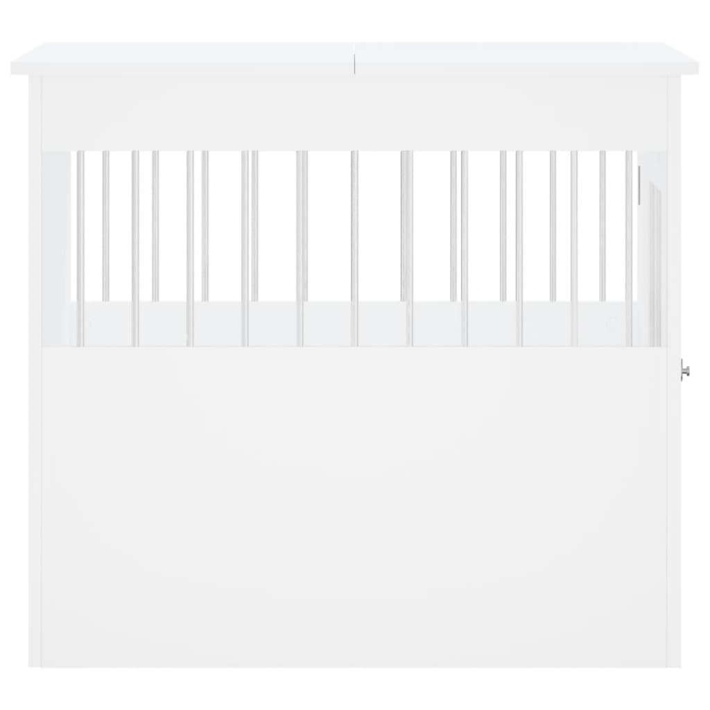 Gabbia Cani Arredamento Bianca 64,5x80x71cm Legno Multistrato