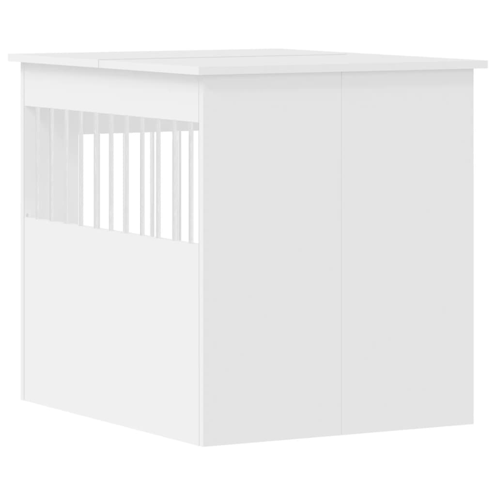 Gabbia Cani Arredamento Bianca 64,5x80x71cm Legno Multistrato