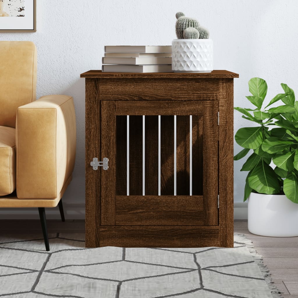 Gabbia Cani Arredamento Rovere Marrone 64,5x80x71cm Multistrato