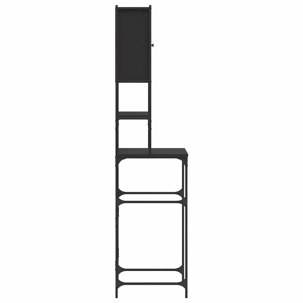 Mobile per Lavatrice Nero 68x48,5x194 cm