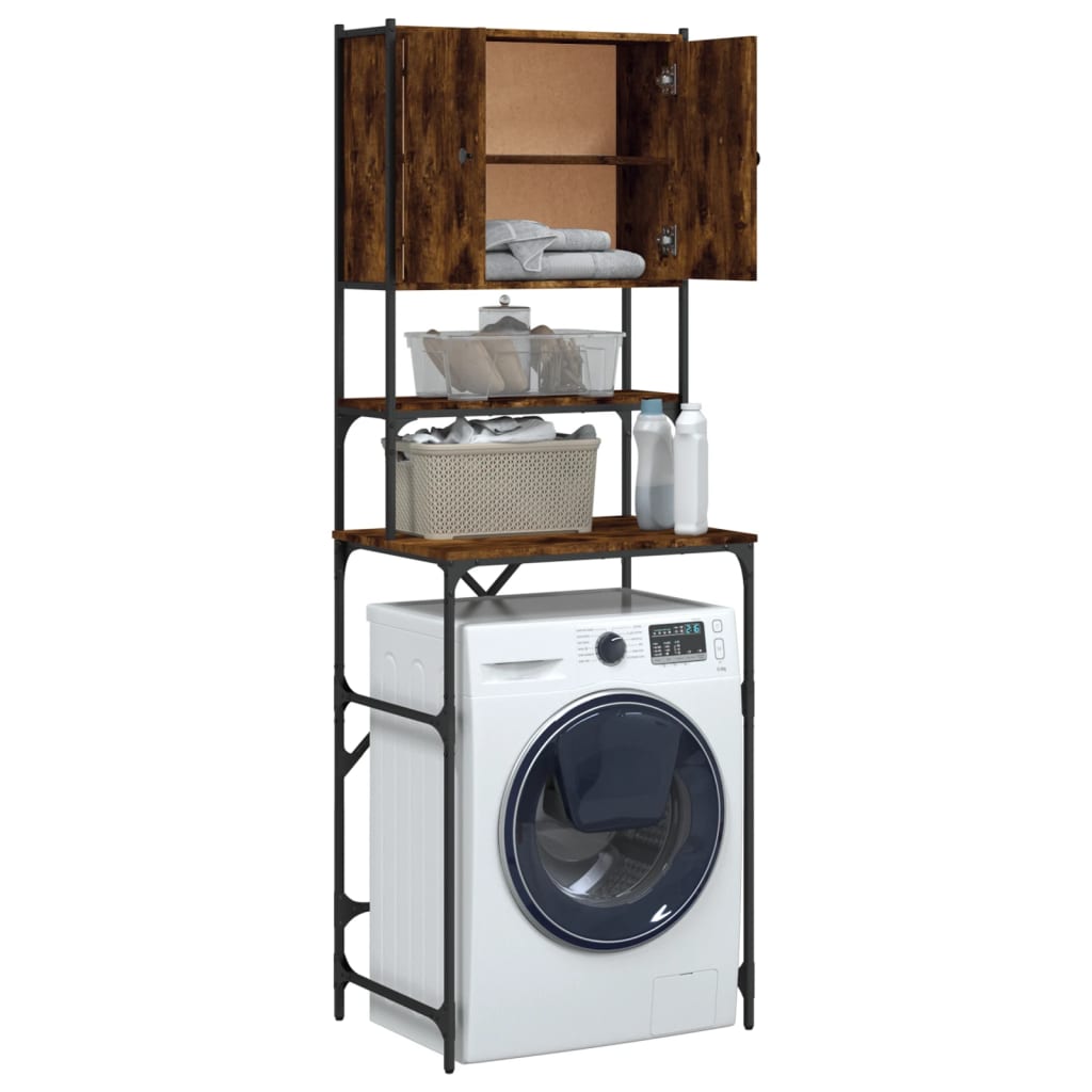 Mobile per Lavatrice Rovere Fumo 68x48,5x194 cm