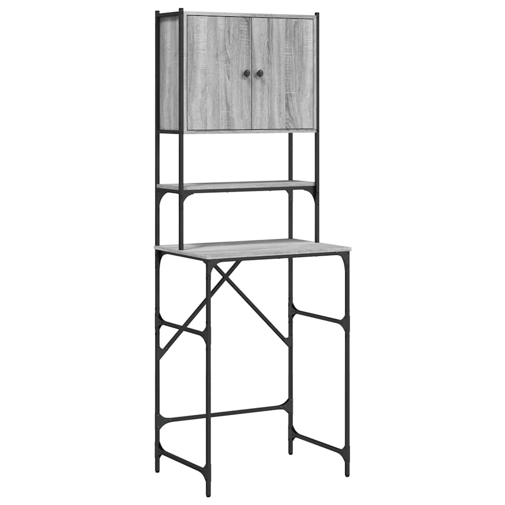 Mobile per Lavatrice Grigio Sonoma 68x48,5x194 cm