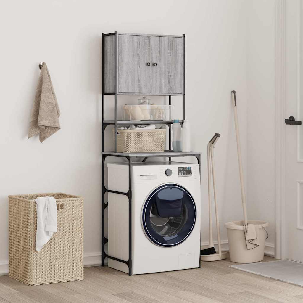 Mobile per Lavatrice Grigio Sonoma 68x48,5x194 cm