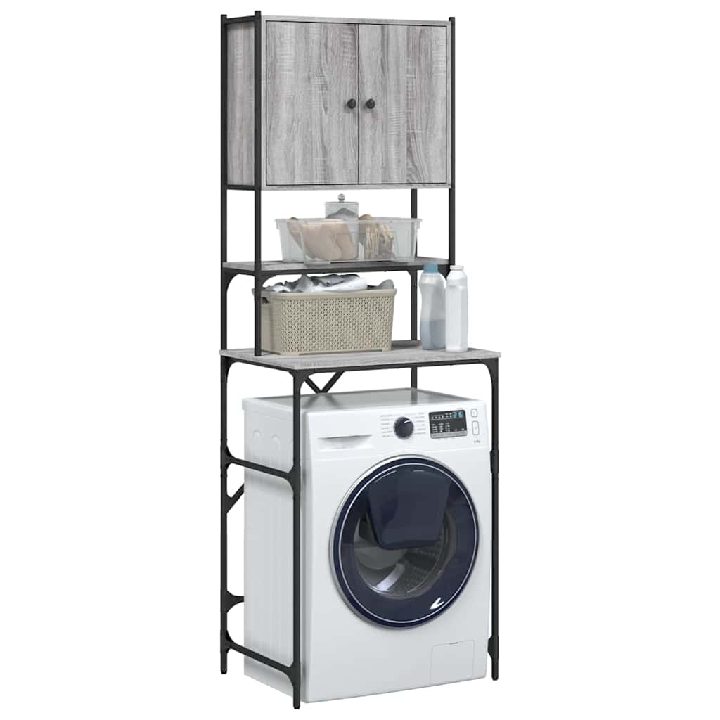 Mobile per Lavatrice Grigio Sonoma 68x48,5x194 cm