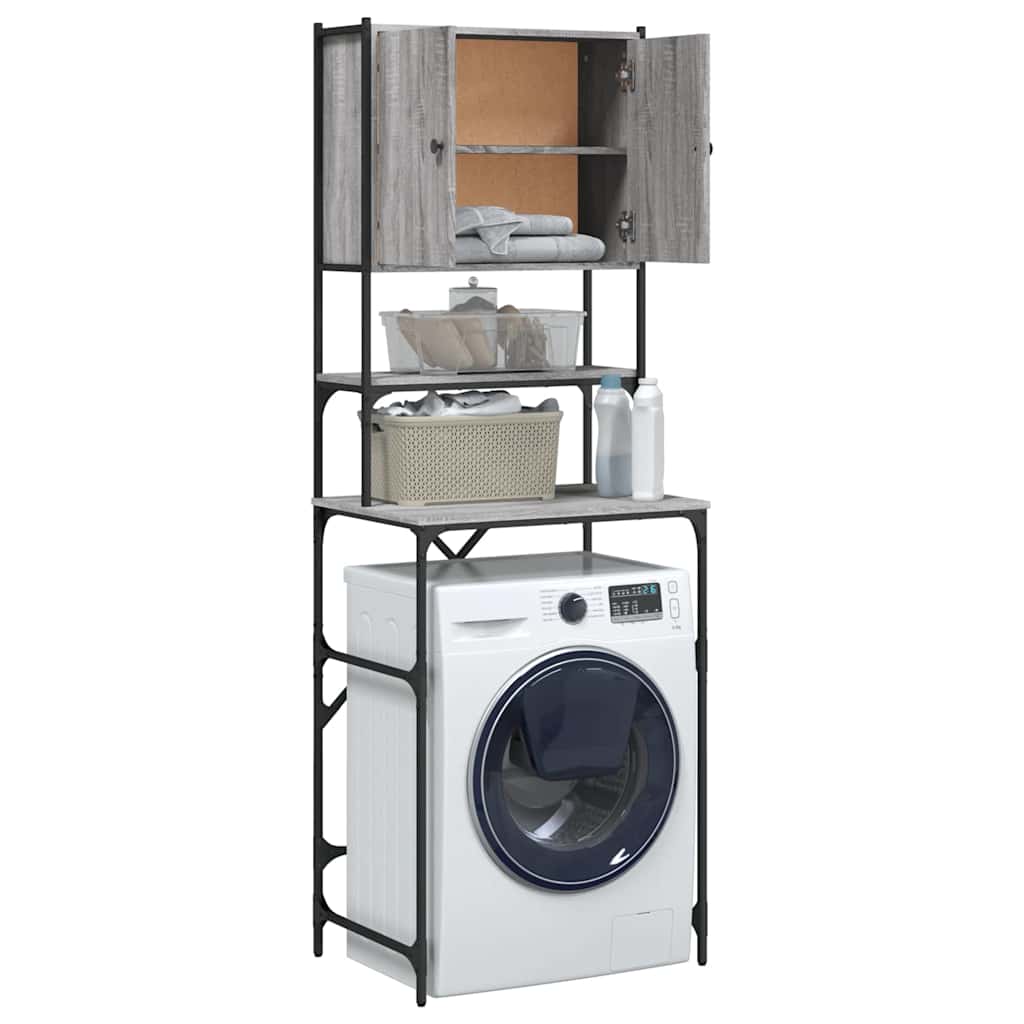 Mobile per Lavatrice Grigio Sonoma 68x48,5x194 cm