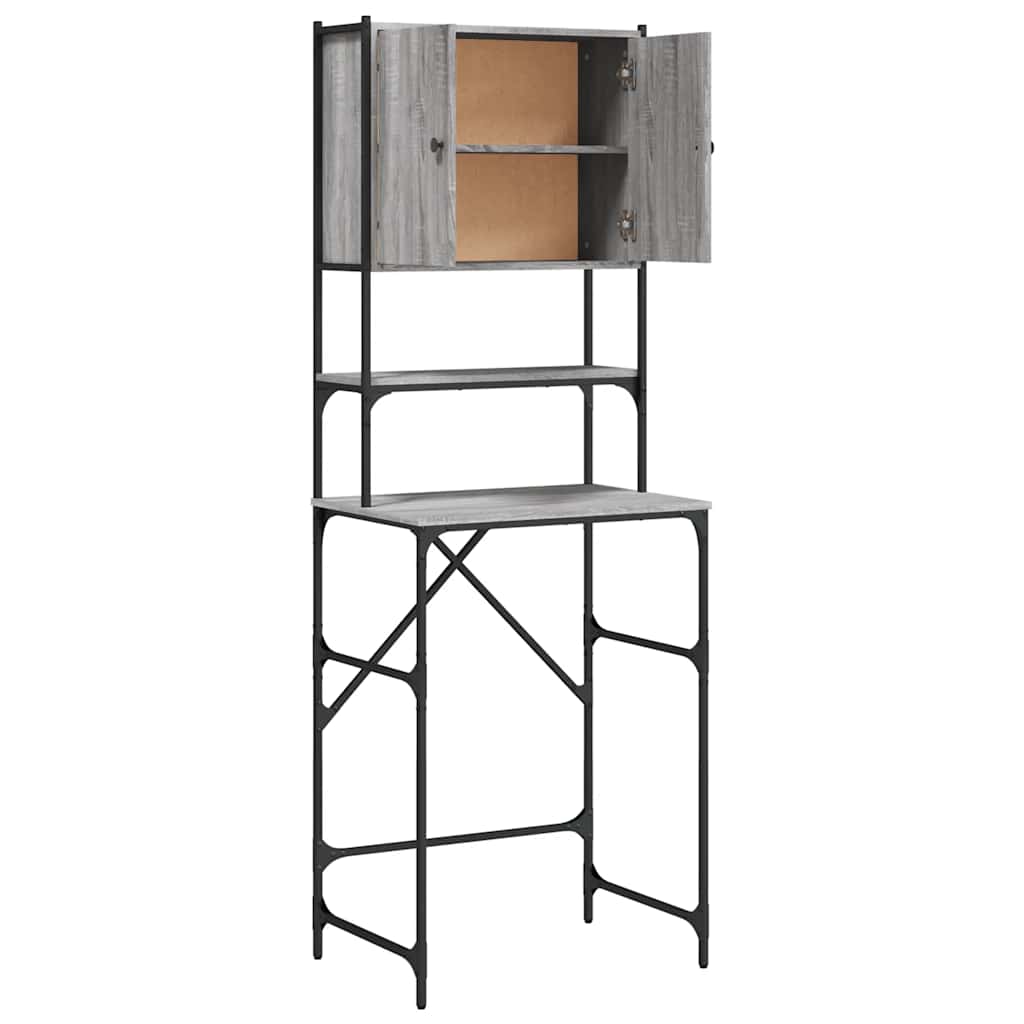 Mobile per Lavatrice Grigio Sonoma 68x48,5x194 cm