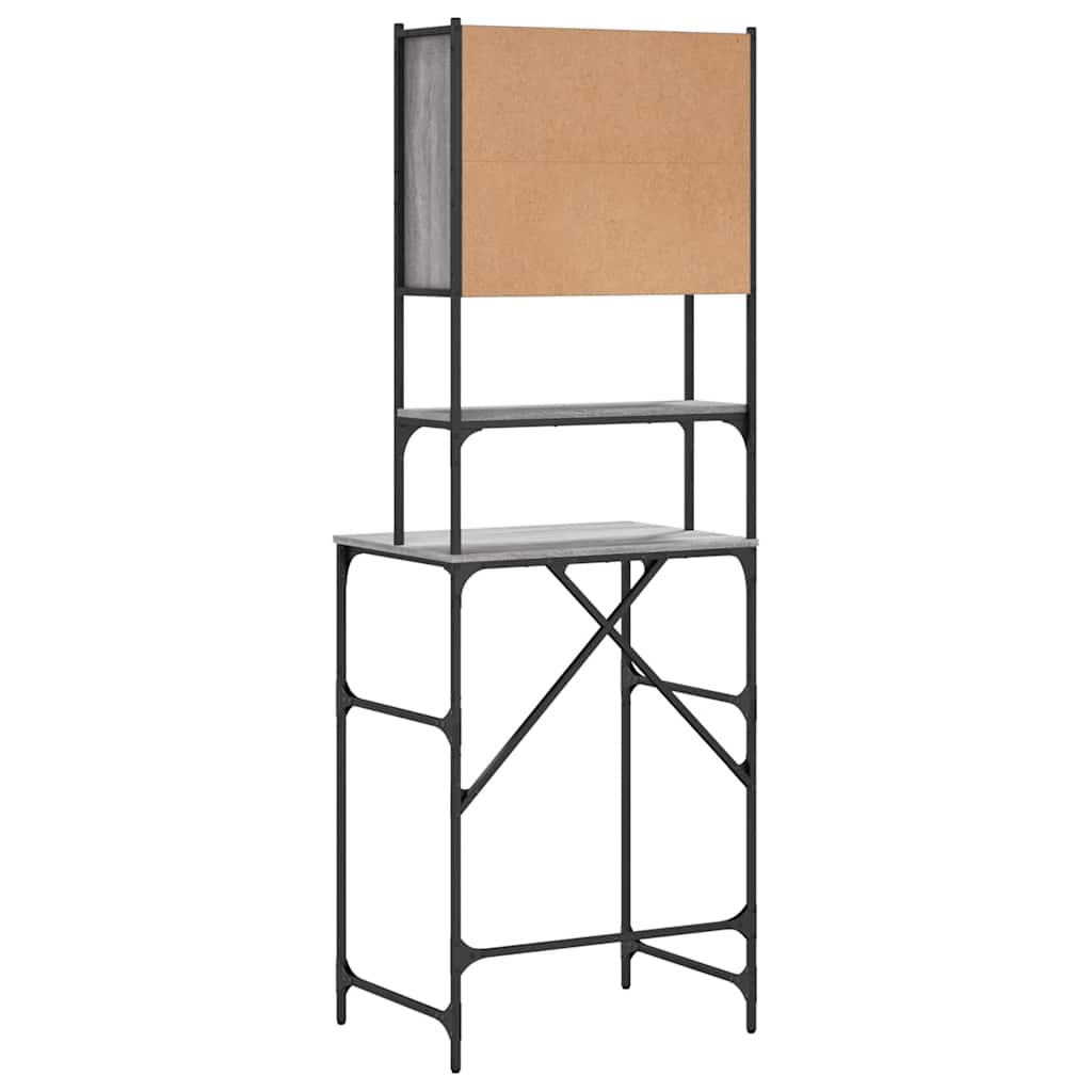 Mobile per Lavatrice Grigio Sonoma 68x48,5x194 cm