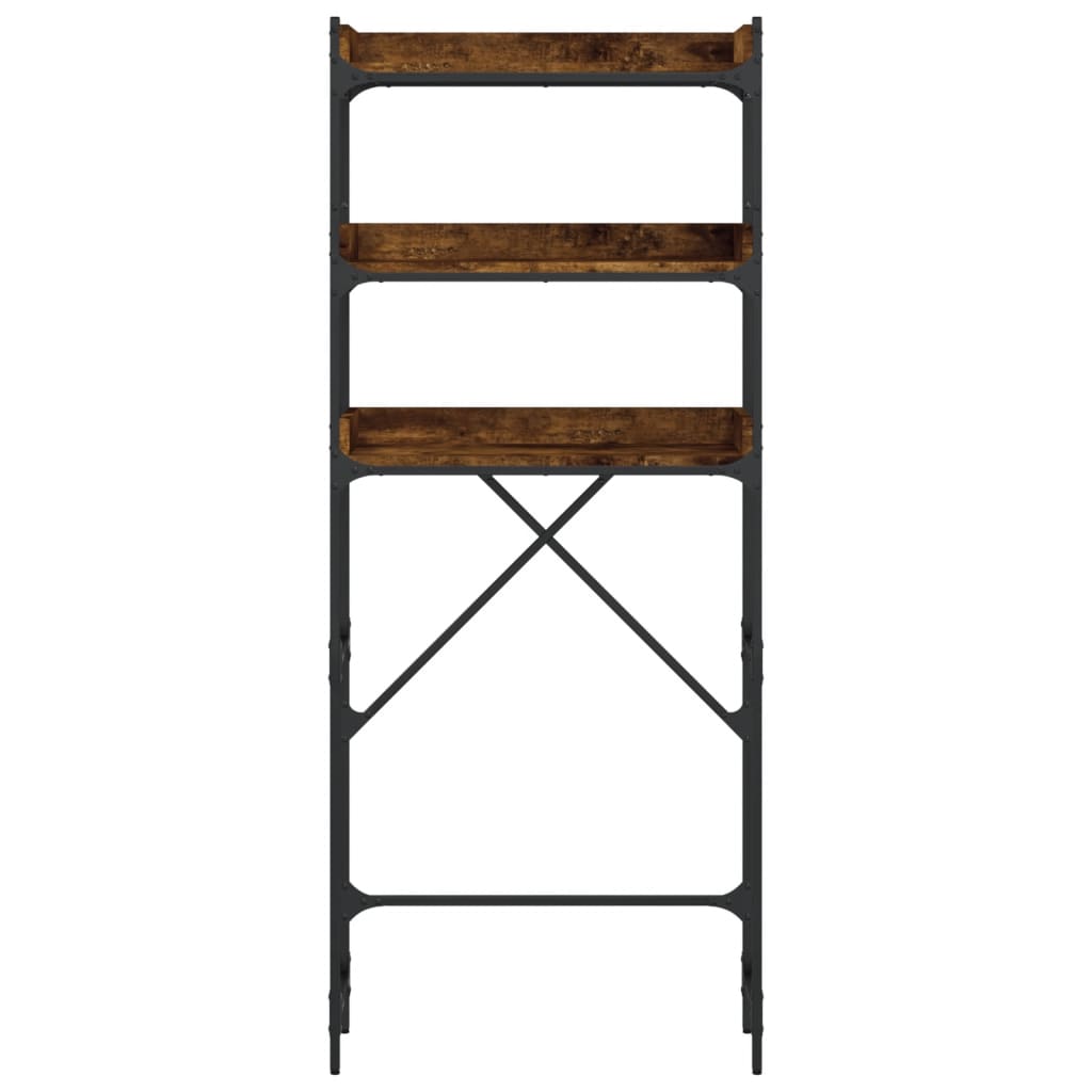 Scaffale per Lavatrice Rovere Fumo 67x25x163 cm Multistrato