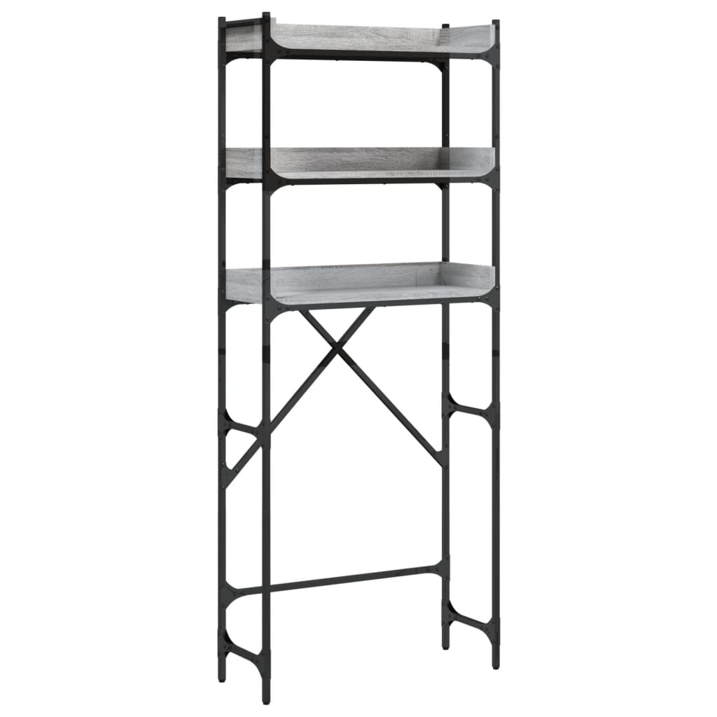 Scaffale per Lavatrice Grigio Sonoma 67x25x163 cm Multistrato