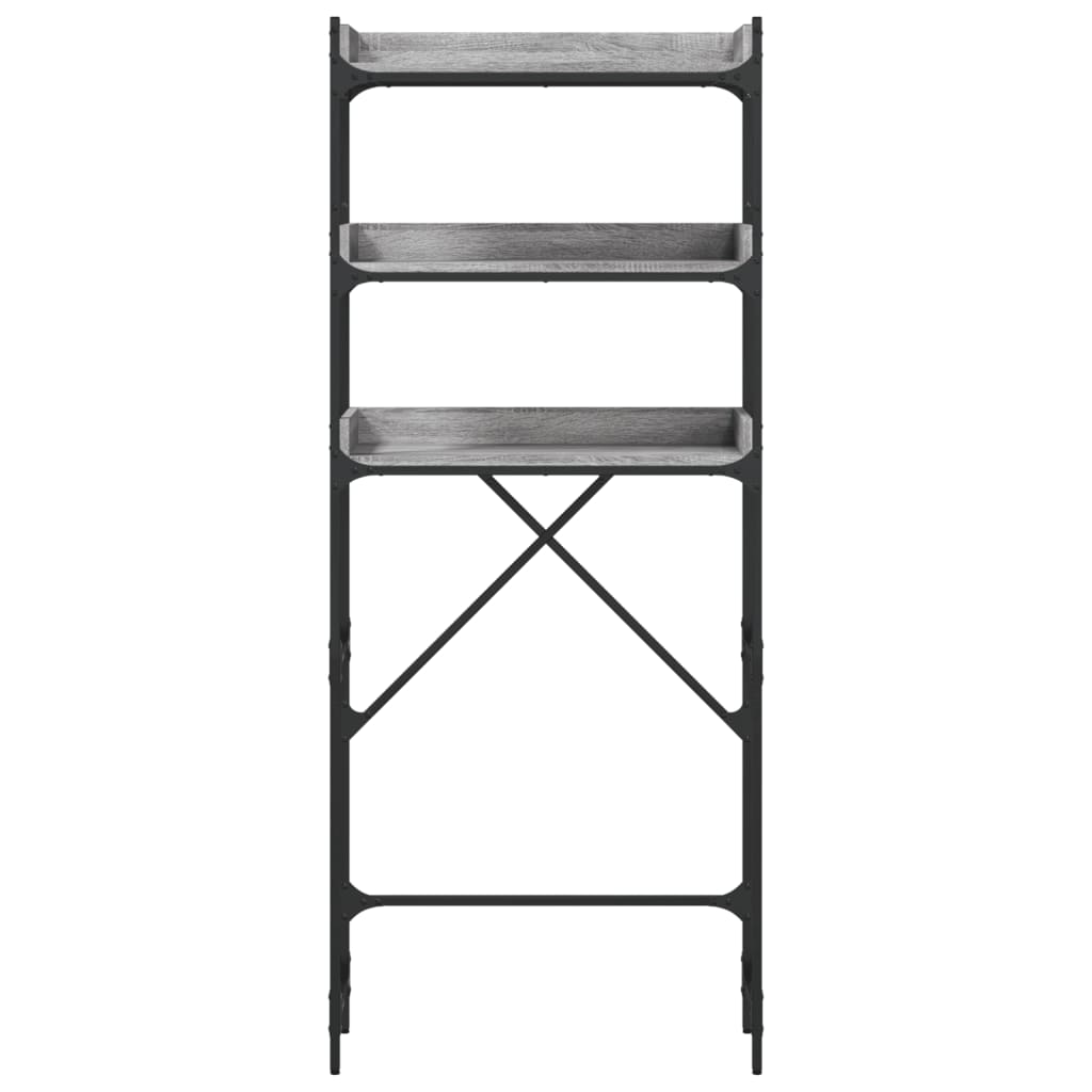 Scaffale per Lavatrice Grigio Sonoma 67x25x163 cm Multistrato