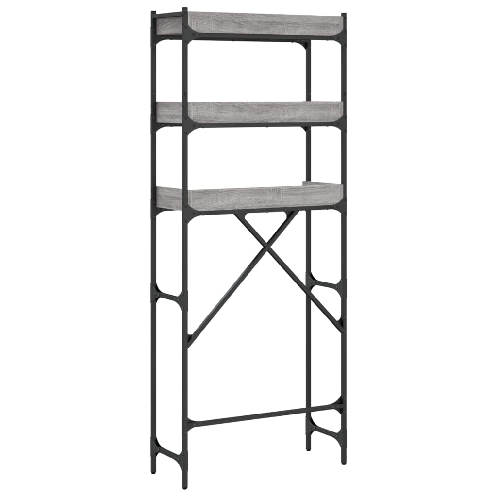 Scaffale per Lavatrice Grigio Sonoma 67x25x163 cm Multistrato