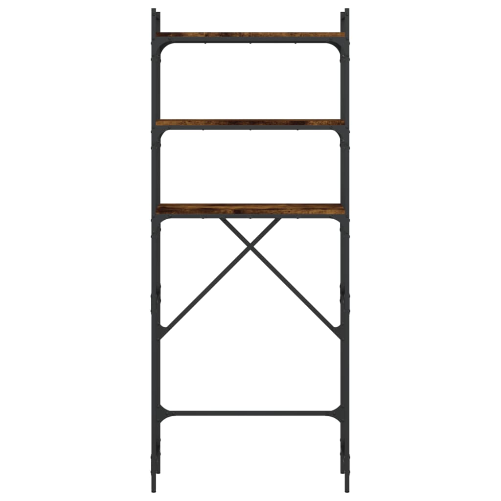 Scaffale per Lavatrice Rovere Fumo 67x25x163 cm Multistrato