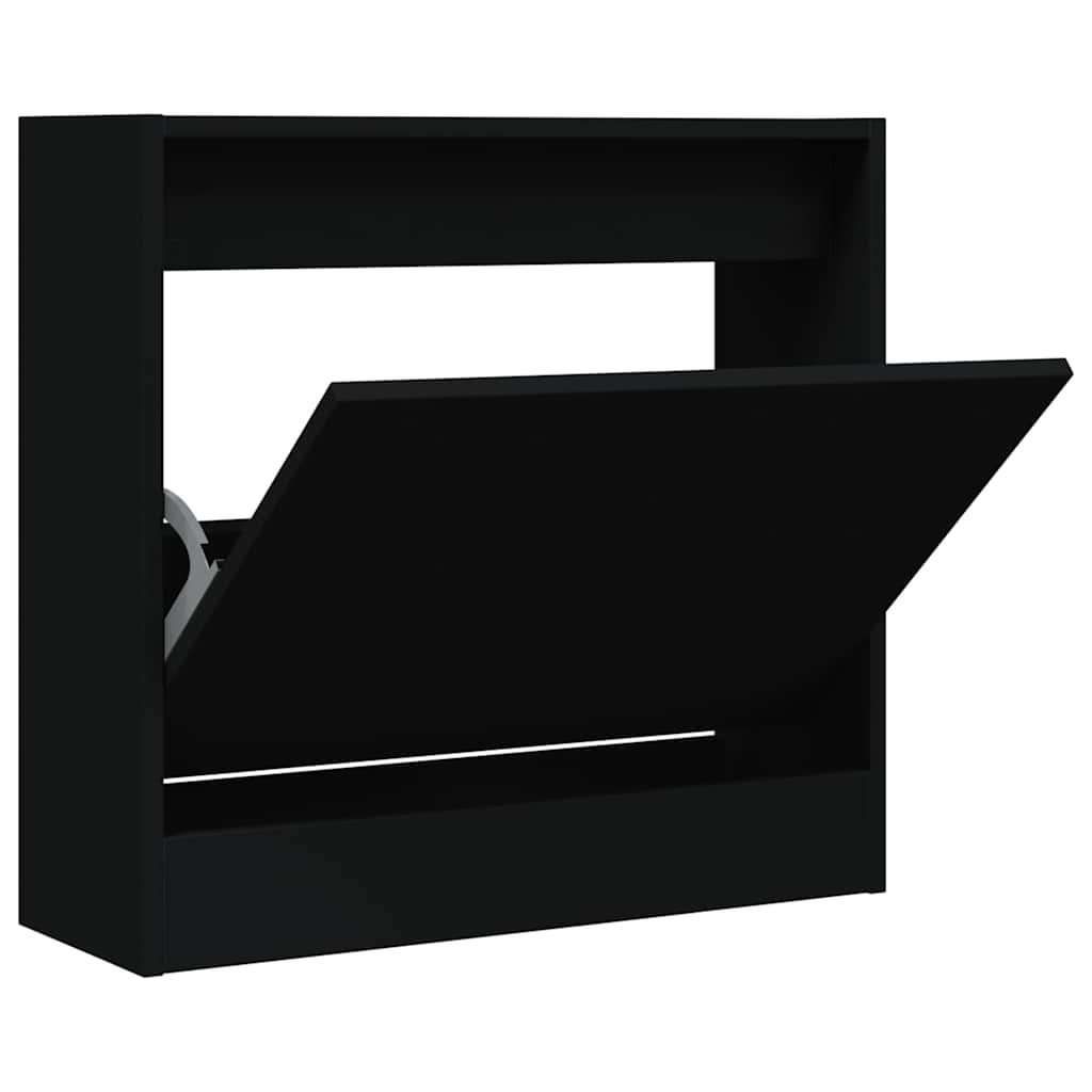 Scarpiera Nera 60x21x57 cm in Legno Multistrato