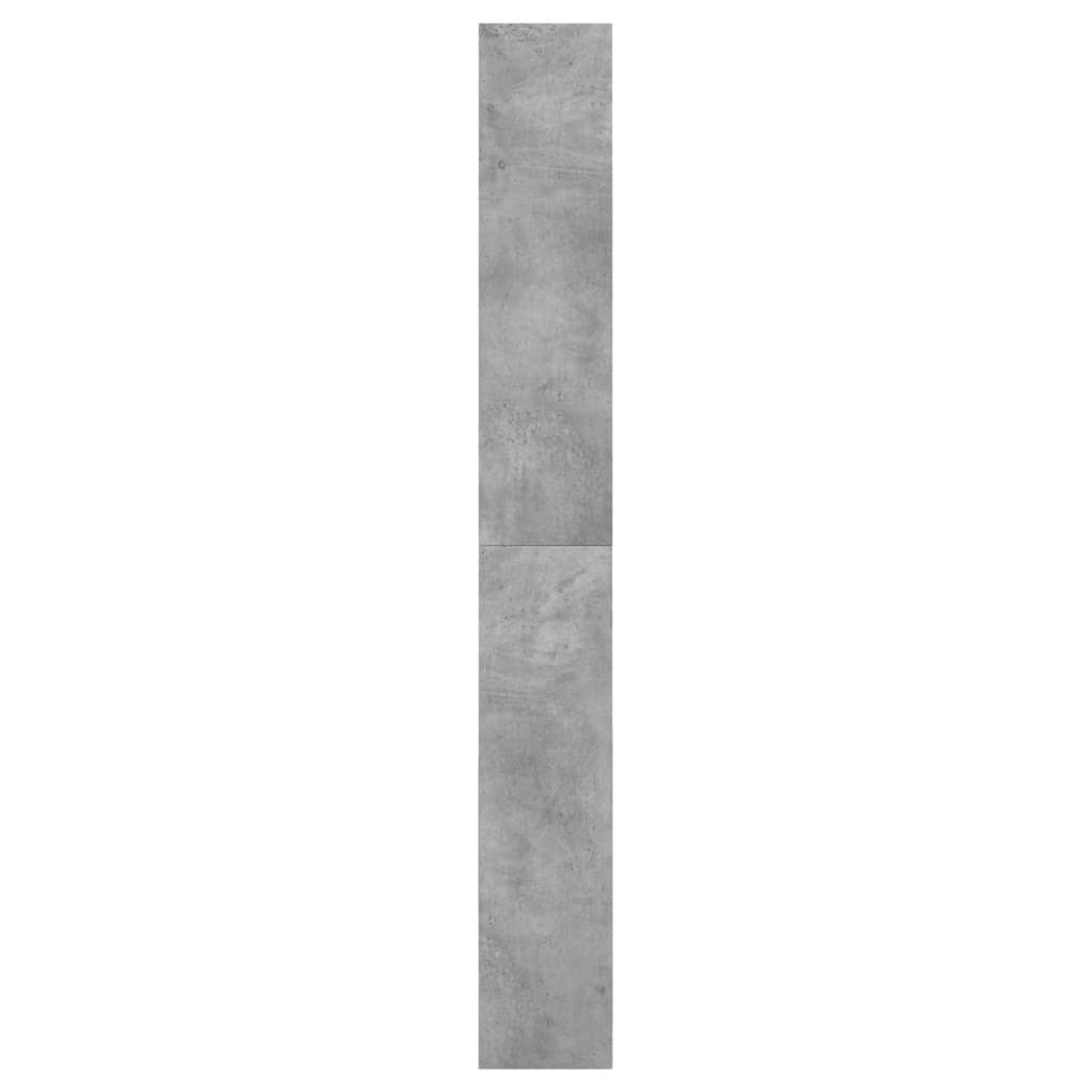Scarpiera Grigio Cemento 60x21x163,5 cm in Legno Multistrato