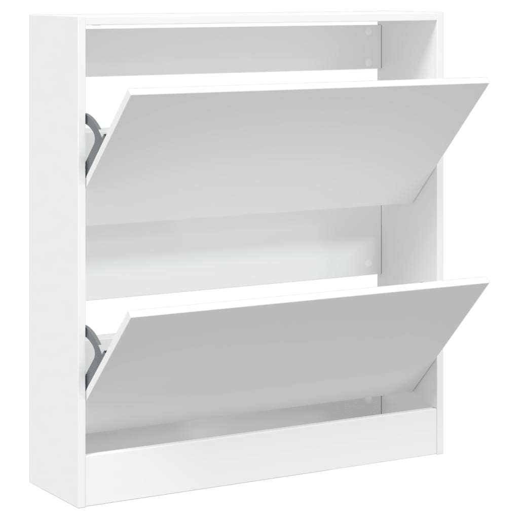 Scarpiera Bianca 80x21x87,5 cm in Legno Multistrato