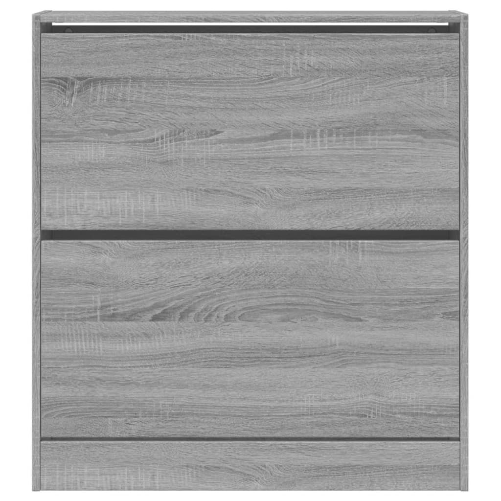 Scarpiera Grigio Sonoma 80x21x87,5 cm in Legno Multistrato