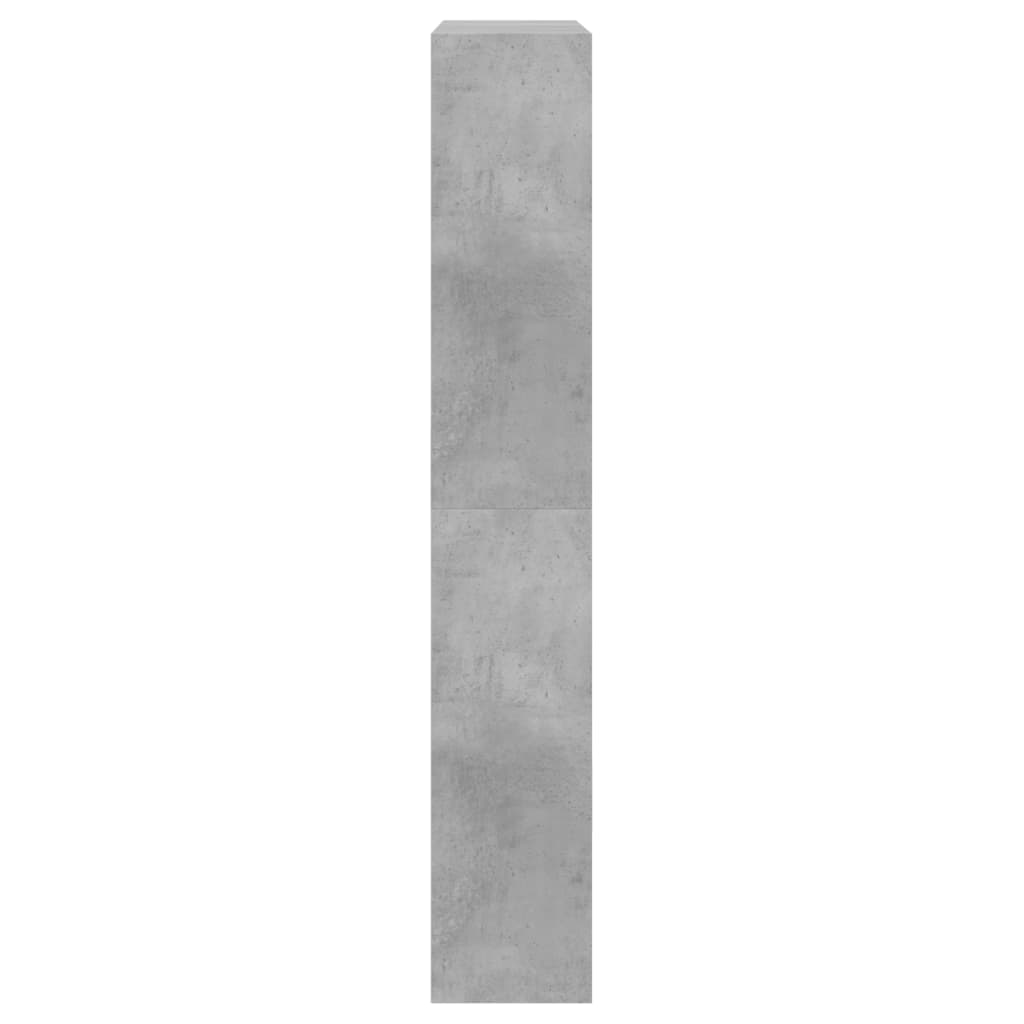 Scarpiera Grigio Cemento 80x21x125,5 cm in Legno Multistrato