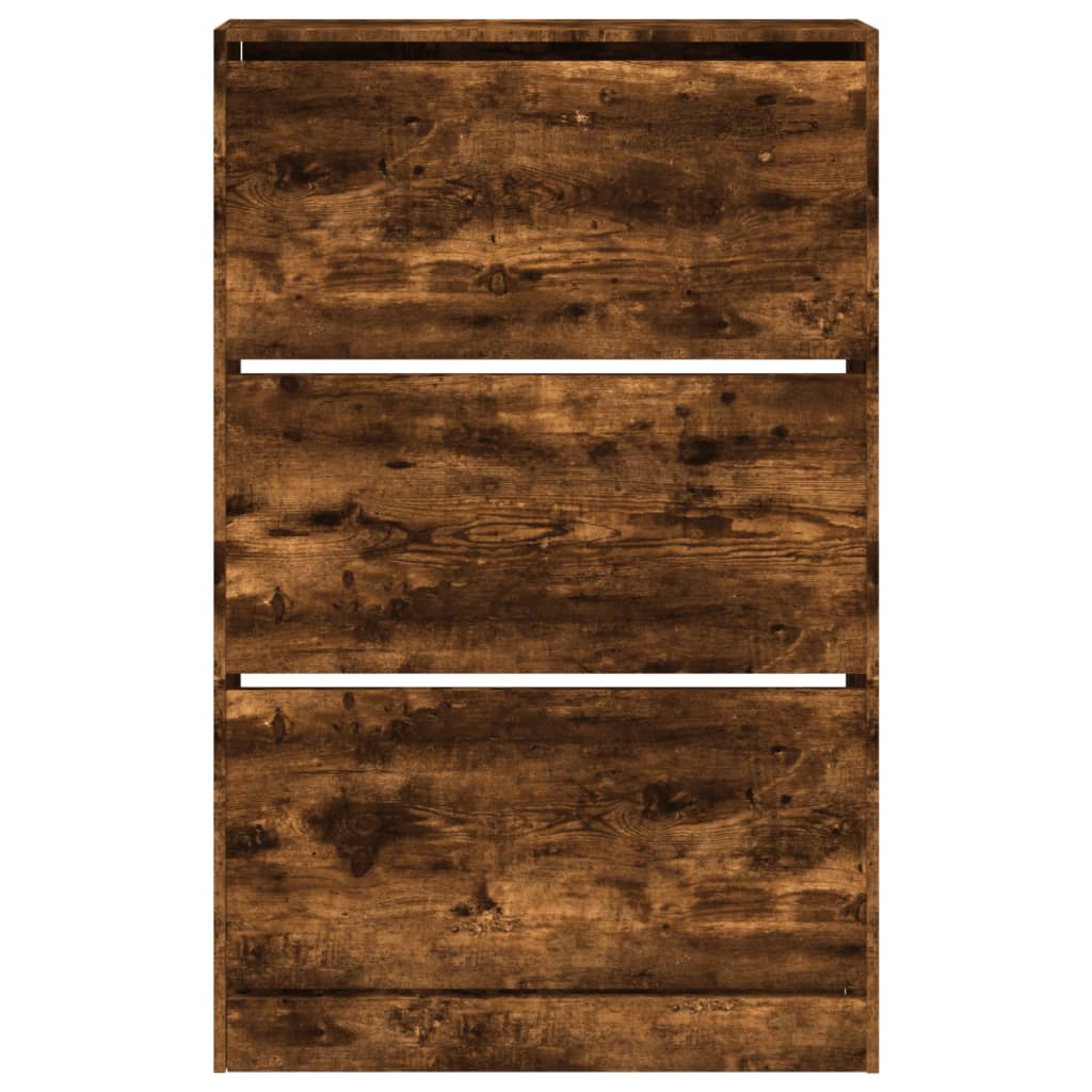 Scarpiera Rovere Fumo 80x21x125,5 cm in Legno Multistrato