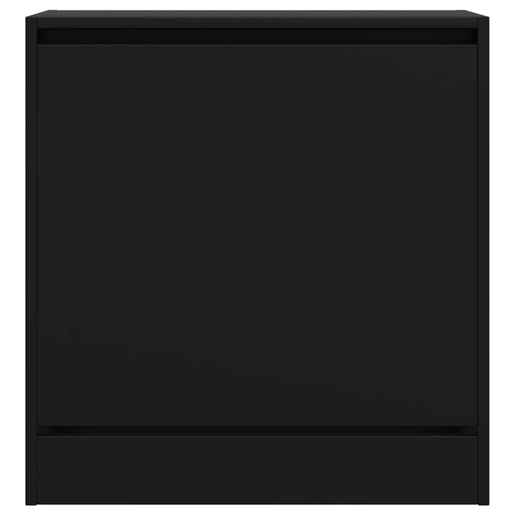 Scarpiera Nera 60x34x63,5 cm in Legno Multistrato