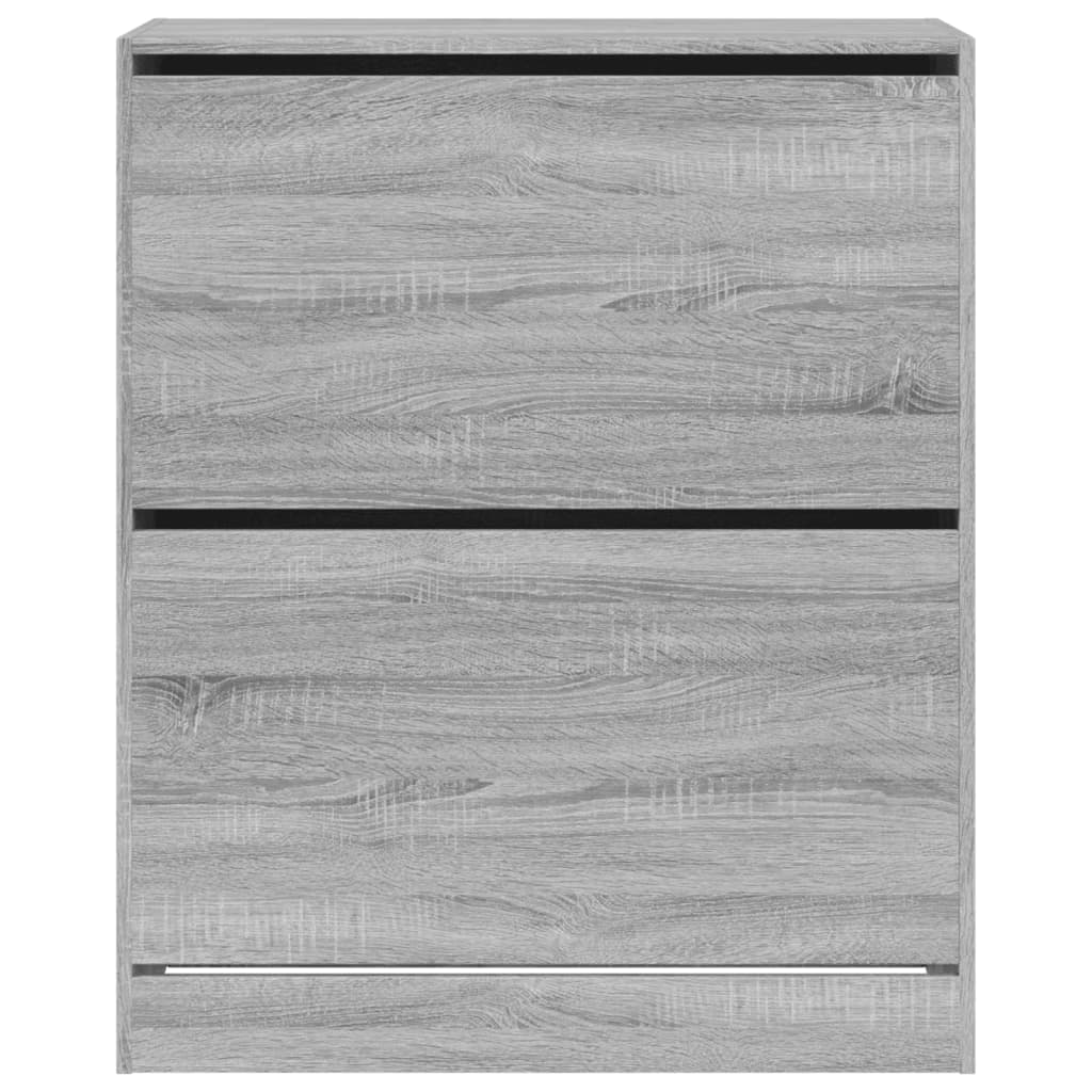 Scarpiera Grigio Sonoma 80x34x96,5 cm in Legno Multistrato