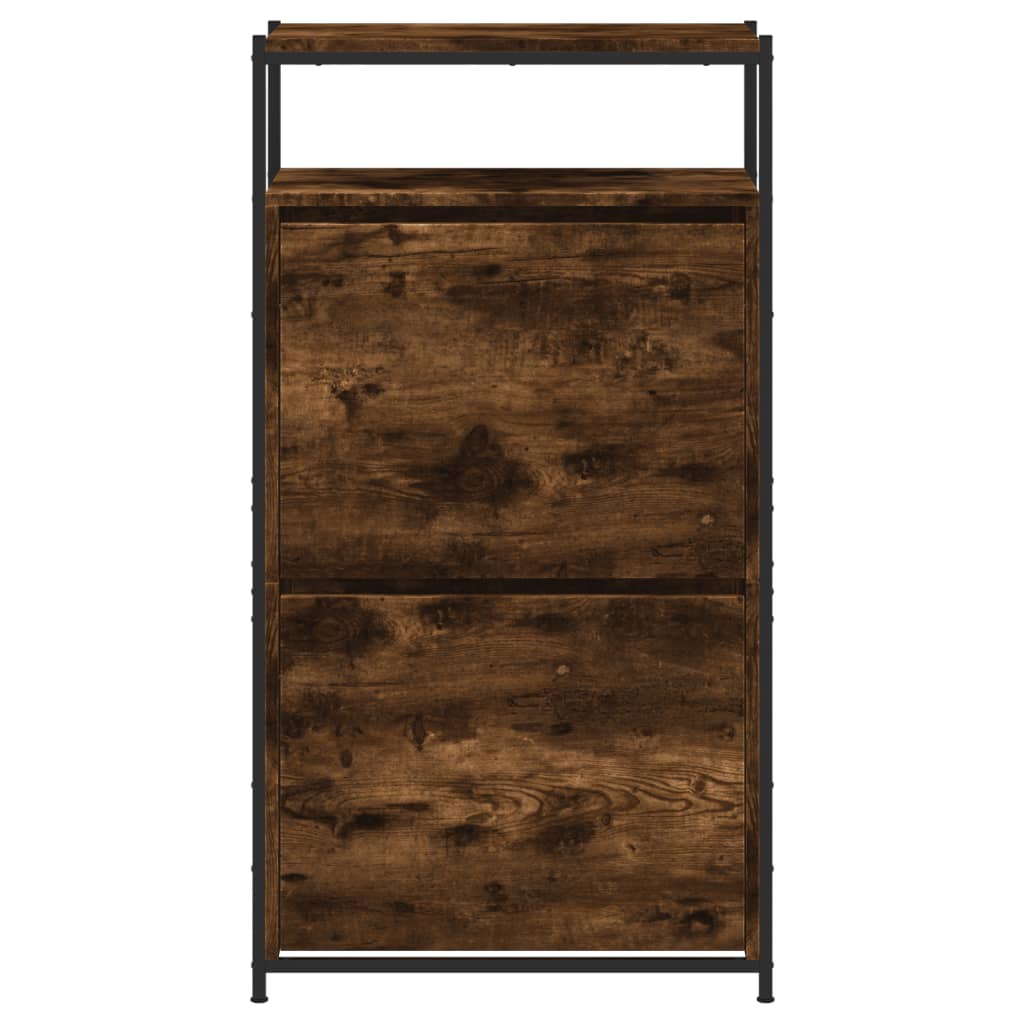 Scarpiera Rovere Fumo 60x34x112 cm in Legno Multistrato