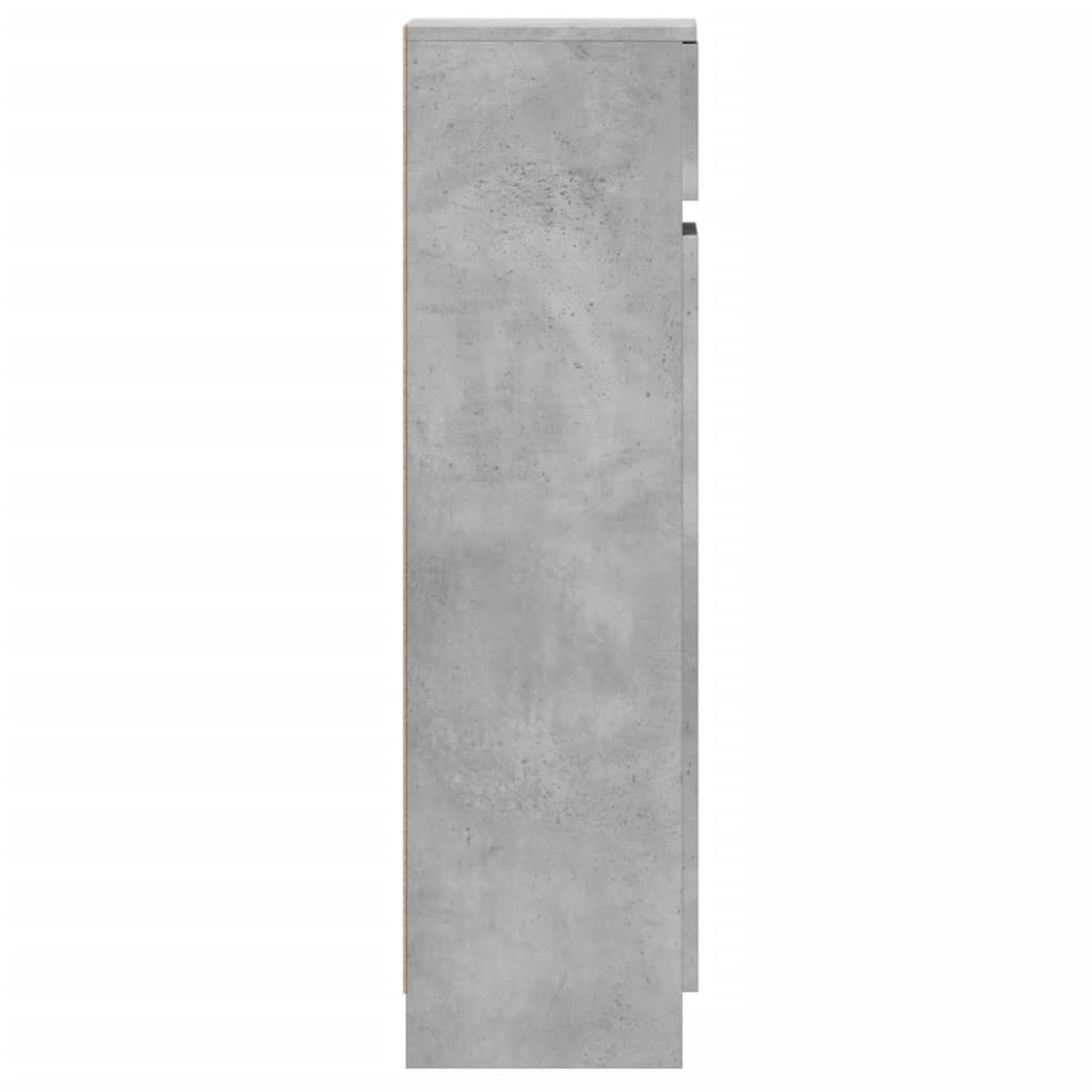 Scarpiera Grigio Cemento 100,5x28x100 cm in Legno Multistrato