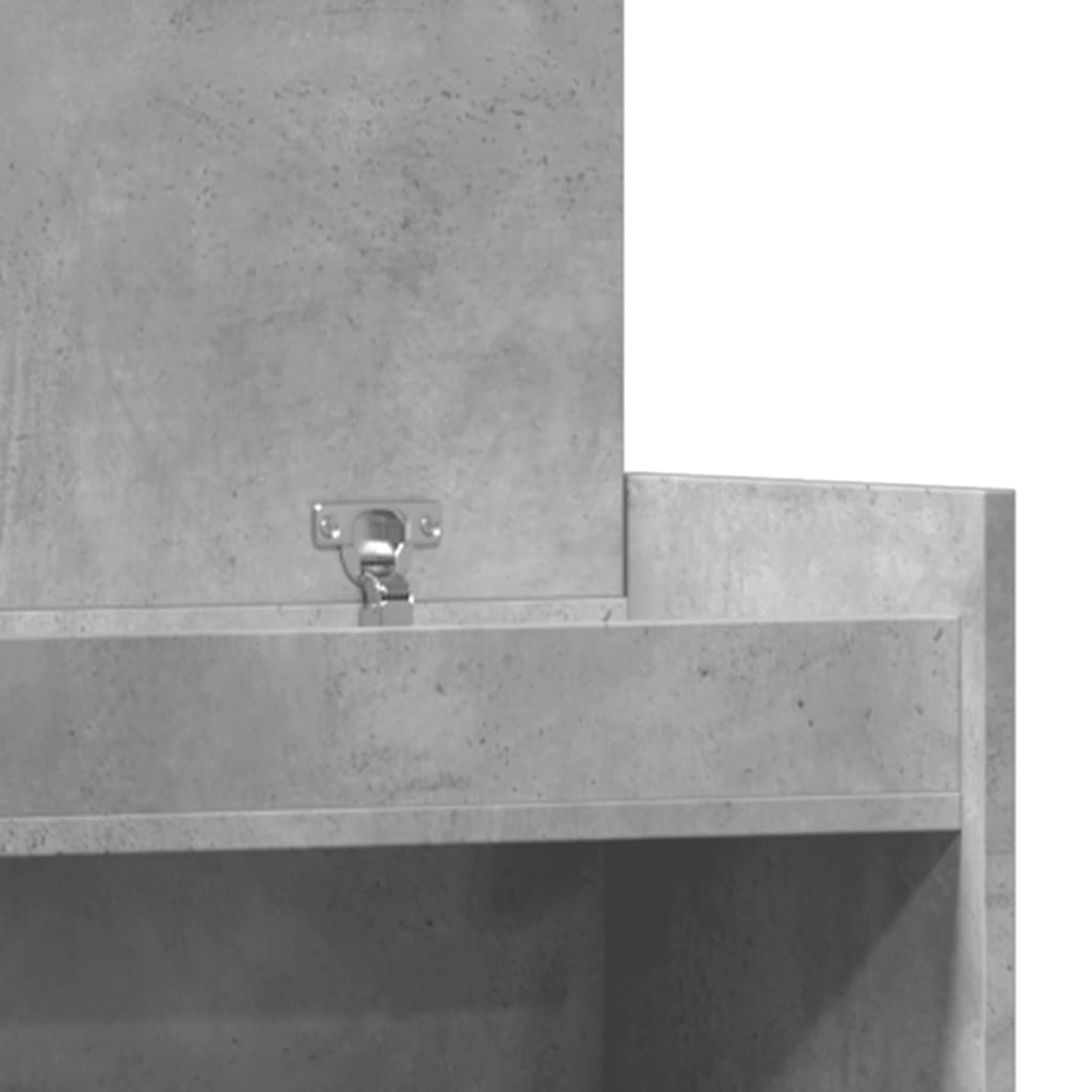Scarpiera Grigio Cemento 100,5x28x100 cm in Legno Multistrato