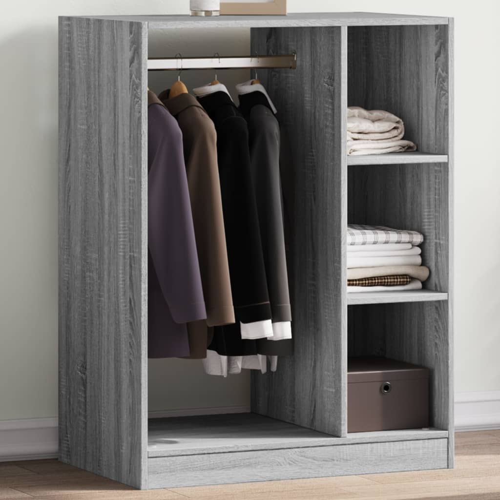 Armadio Grigio Sonoma 77x48x102 cm in Legno Multistrato